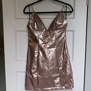 Forever 21 Metallic Rose Mini Dress